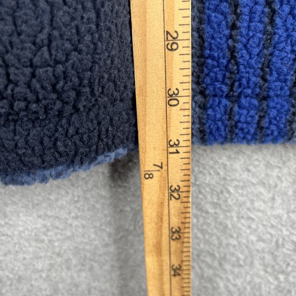 Quiksilver Sherpa Full Zip Sweatshirt Jacket Mens L Blue Plaid Warm Pockets New - Picture 12 of 14